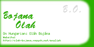 bojana olah business card